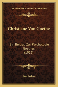 Christiane Von Goethe