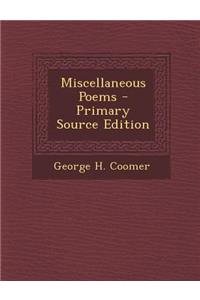 Miscellaneous Poems