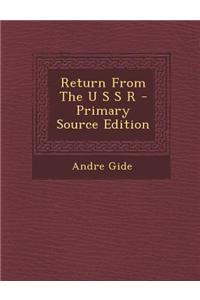 Return from the U S S R