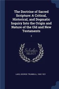 Doctrine of Sacred Scripture