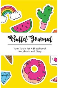 Cactus Bullet Journal: Cactus Dot Grid, 130 Dot Grid Pages, 5.5x8.5, High Productivity & Professional Notebook System