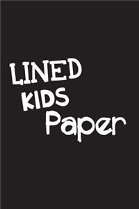 Lined Kids Paper
