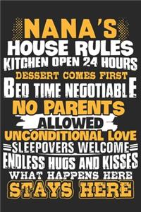 Nana's house rules kitchen 24 hours dessert comes first bed time negotiable no parents allowed unconditional love