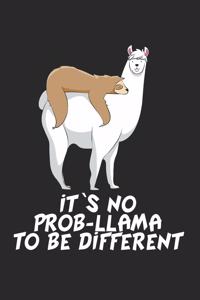 Faultier reitet auf Lama Notizbuch