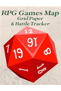 RPG Games Map Grid Paper & Battle Tracker