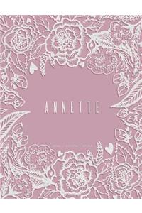 Annette. Dusty Pink Dot Grid Journal