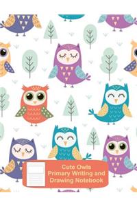 Cute Owls Primary Writing and Drawing Notebook