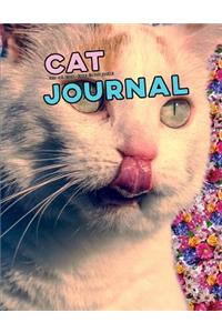 Cat Journal Cute Cat Kitten Floral Flowers