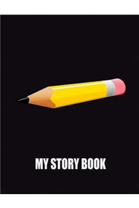 My Story Book. Blank Drawing Space Lined Notebook Journal Diary.