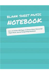 Blank Sheet Music Notebook