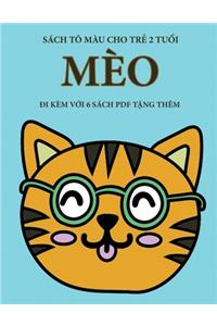 Sách tô màu cho trẻ 2 tuổi (Mèo)