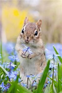 Chipmunk with a Flower - Blank Notebook
