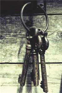 Four Keys - Blank Notebook with Fleur de Lis Corners