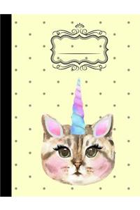 Caticorn Composition Notebook - 4x4 Quad Ruled