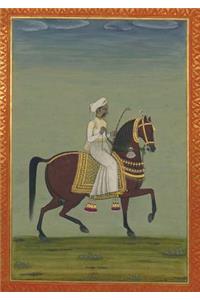 Carnet Blanc, Prince Indien À Cheval, Miniature 18e