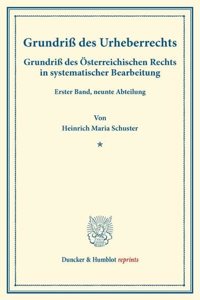 Grundriss Des Urheberrechts
