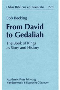 From David to Gedaliah