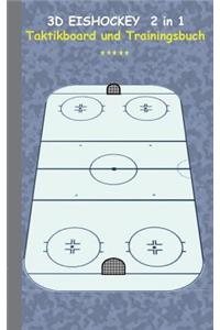 3D Eishockey 2 in 1 Taktikboard und Trainingsbuch