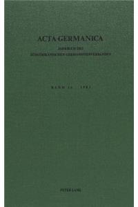 ACTA Germanica. Bd. 16, 1983