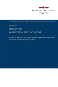 Publizität Im Stiftungsrecht