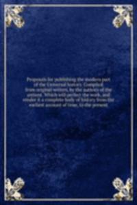 PROPOSALS FOR PUBLISHING THE MODERN PAR