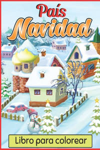 País Navidad Libro para colorear