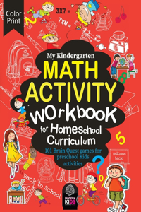 My Kindergarten Math Activity Workbook for Kindergarten Homeschool Curriculum