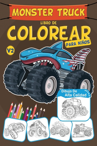 Monster Truck Libro De Colorear Para Niños