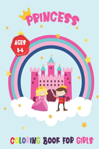 Princess Coloring Book for Kids Ages 3-6