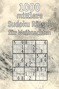 1000 mittlere Sudoku Rätsel für Weihnachten