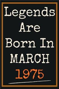 Legends Are Born in March 1975 Notebook