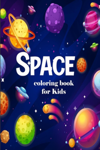 Space coloring book for kids