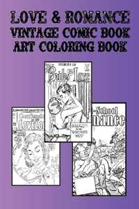 Love & Romance Vintage Comic Book Art Coloring Book