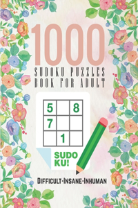 1000 Sudoku Puzzles Book For Adults