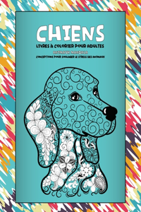 Livres à colorier pour adultes - Conceptions pour soulager le stress des animaux - Animaux Mandala - Chiens