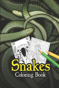 Snakes Coloring Book: Multiple Realistic SNAKES for Coloring Stress Relieving - Illustrated Drawings and Artwork to Inspire ... And Adults.