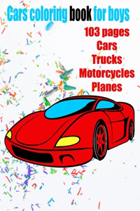 Cars coloring book for boys