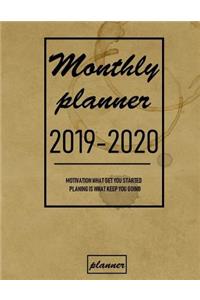 Monthly Planner 2019 - 2020