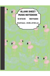 Blank Sheet Music Notebook