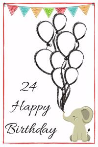 24 Happy Birthday - Baby Elephant
