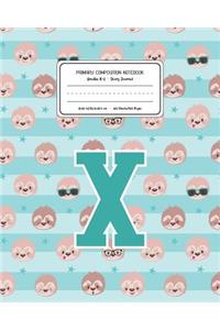 Primary Composition Notebook Grades K-2 Story Journal X