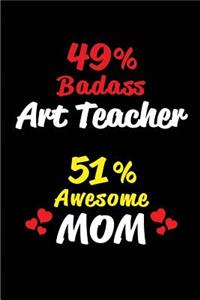 49% Badass Art Teacher 51% Awesome Mom