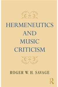 Hermeneutics and Music Criticism