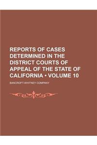 Reports of Cases Determined in the District Courts of Appeal of the State of California (Volume 10)