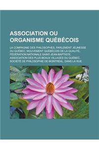 Association Ou Organisme Quebecois