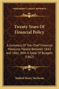 Twenty Years of Financial Policy