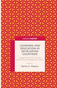 Learning and Education in Developing Countries: Research and Policy for the Post-2015 UN Development Goals