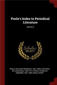 Poole's Index to Periodical Literature; Volume 3