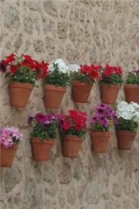 A Summer Flower Garden on a Rustic Stone Wall Journal