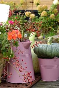 Pink Planters in a Spring Garden Journal